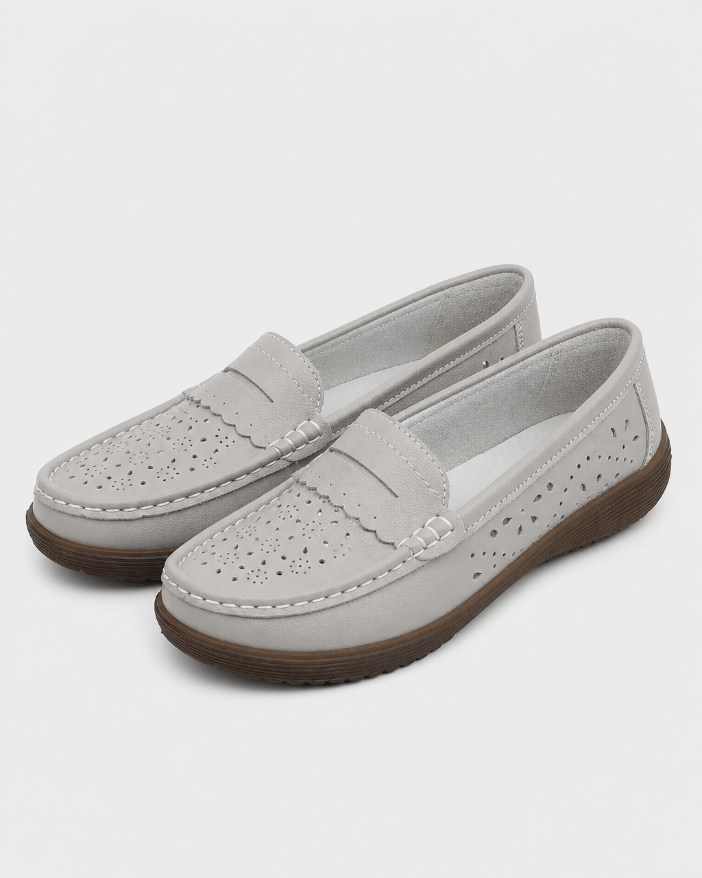Loafers Signature Women's Perforated Cow Leather Loafers