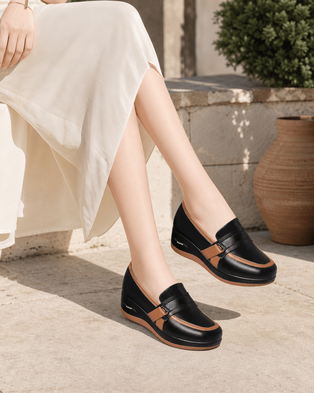 Loafers Signature Women's Split Leather Platform Loafers