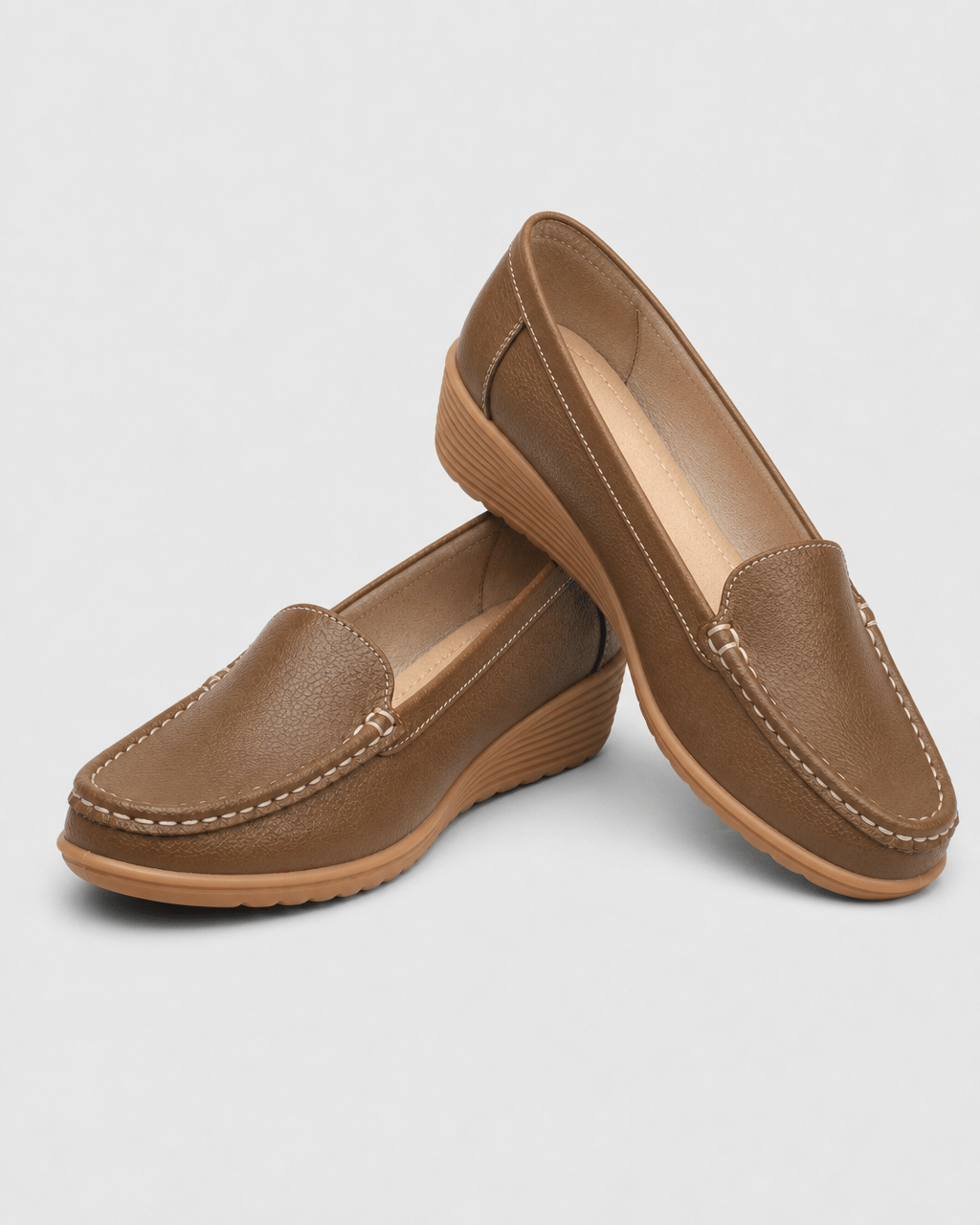 Loafers Signature Women's Split Leather Round-Toe Flats