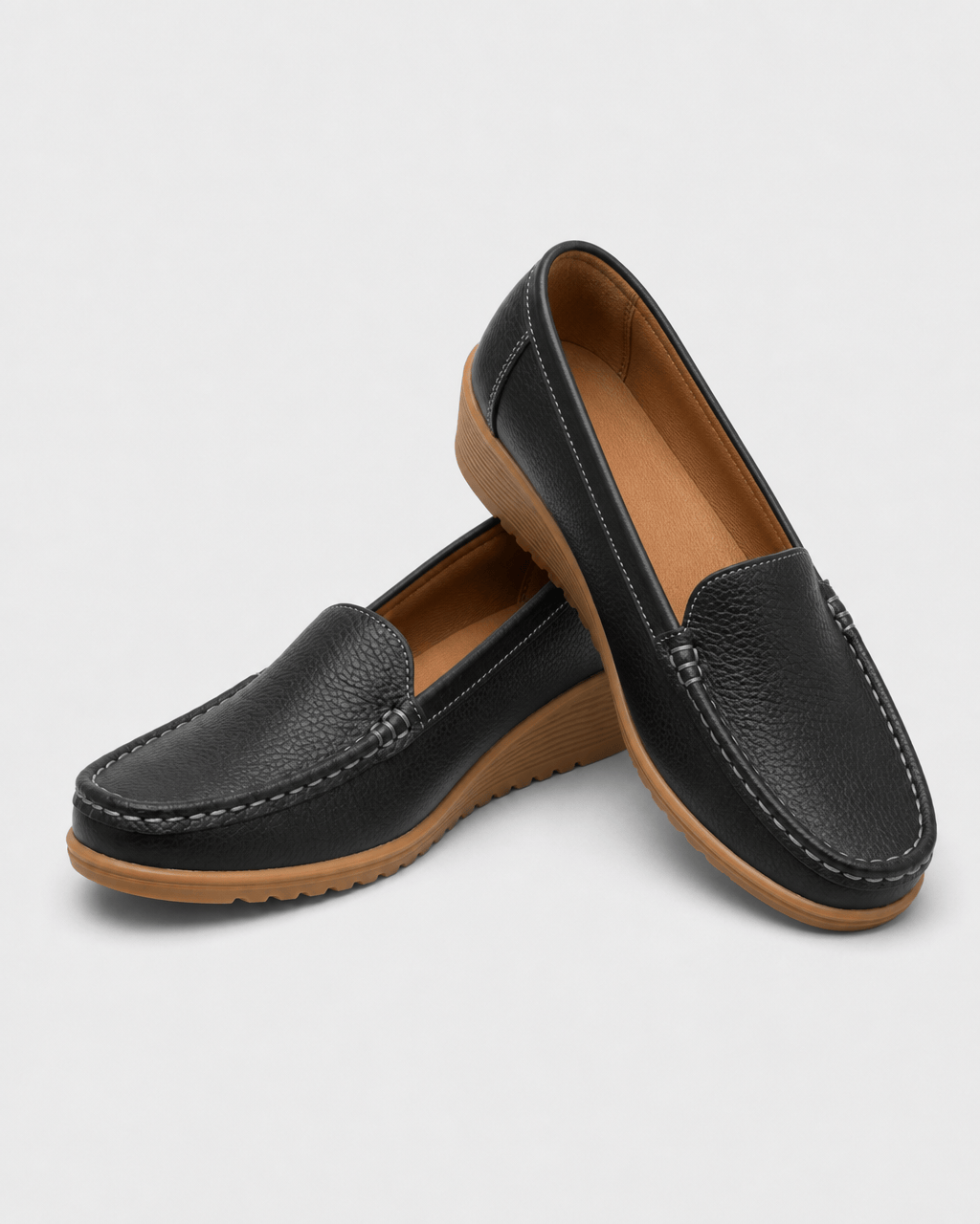 Loafers Signature Women's Split Leather Round-Toe Flats