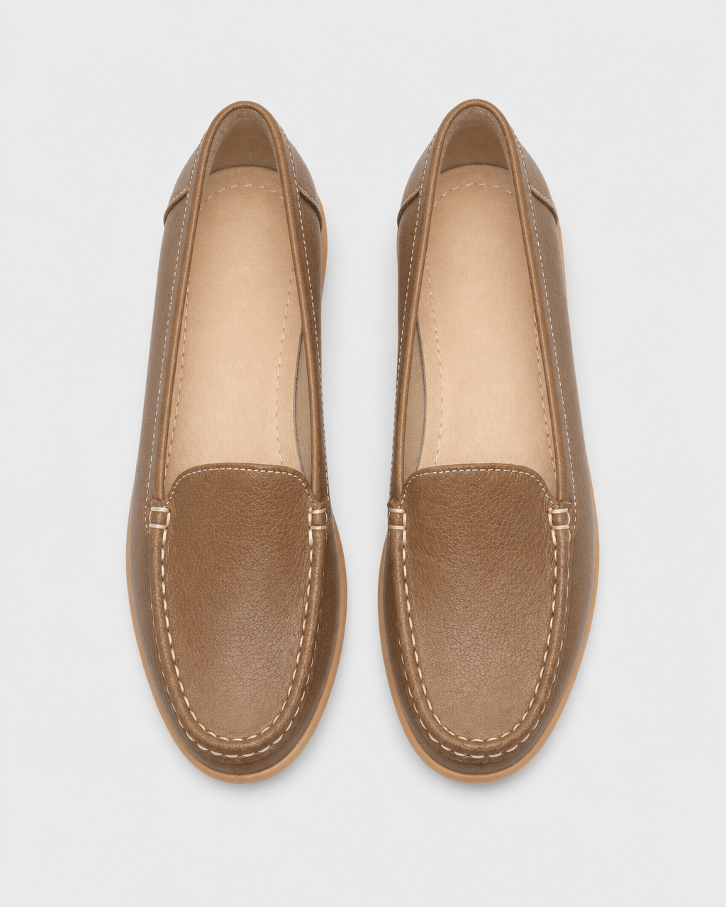 Loafers Signature Women's Split Leather Round-Toe Flats