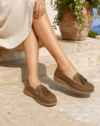 Loafers Signature Women's Split Leather Tassel Loafers