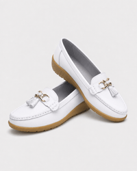 Loafers Signature Women's Split Leather Tassel Loafers