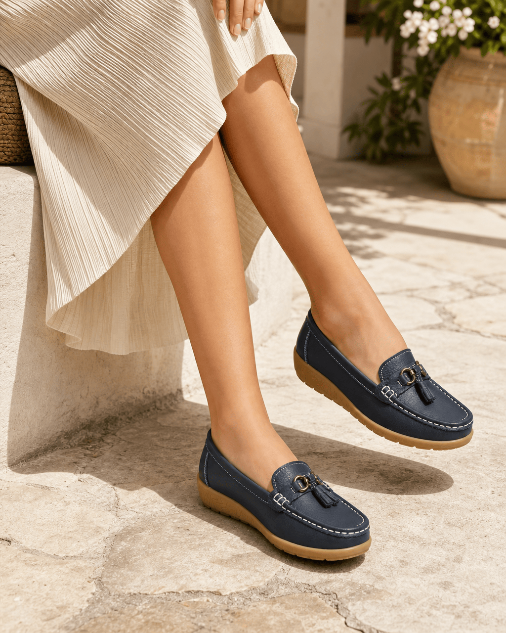 Loafers Signature Women's Split Leather Tassel Loafers