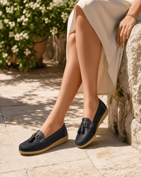 Loafers Signature Women's Split Leather Tassel Loafers