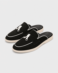 Loafers Signature Women's Suede Backless Tassel Mules
