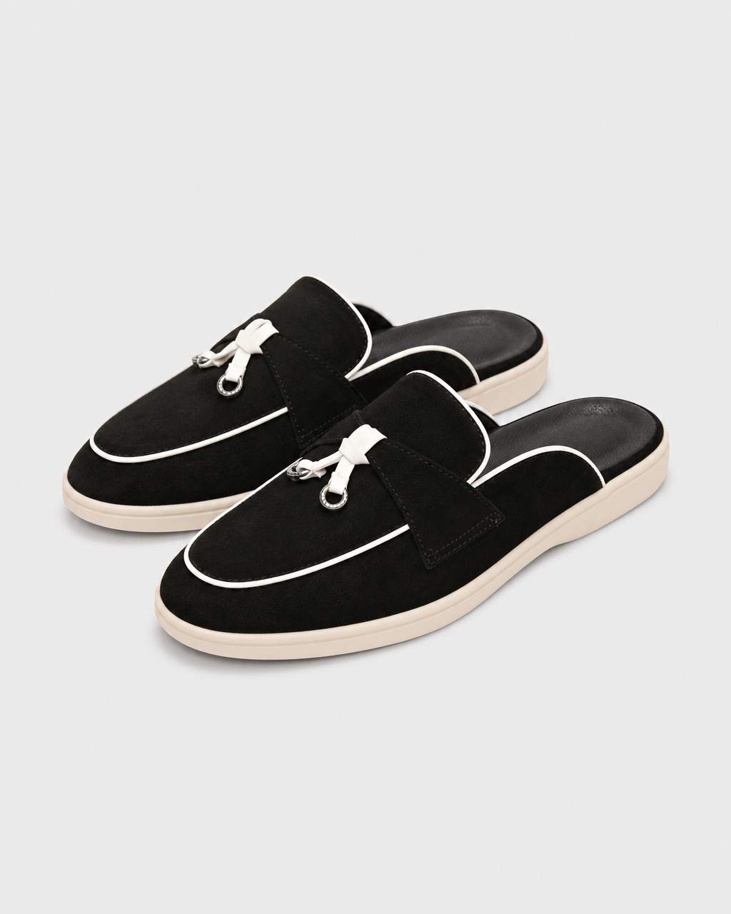 Loafers Signature Women's Suede Backless Tassel Mules