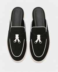Loafers Signature Women's Suede Backless Tassel Mules