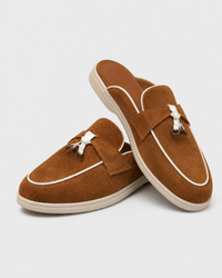 Loafers Signature Women's Suede Backless Tassel Mules
