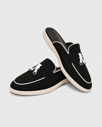 Loafers Signature Women's Suede Backless Tassel Mules