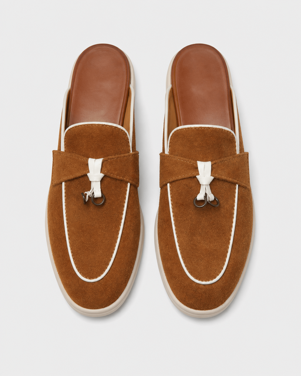 Loafers Signature Women's Suede Backless Tassel Mules