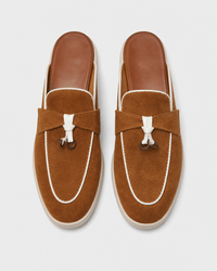 Loafers Signature Women's Suede Backless Tassel Mules