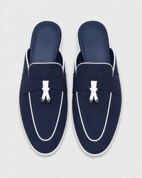 Loafers Signature Women's Suede Backless Tassel Mules
