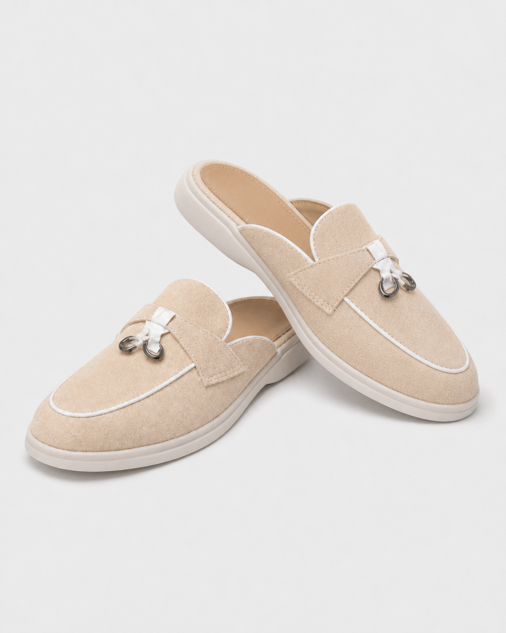 Loafers Signature Women's Suede Backless Tassel Mules