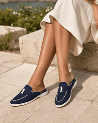 Loafers Signature Women's Suede Backless Tassel Mules