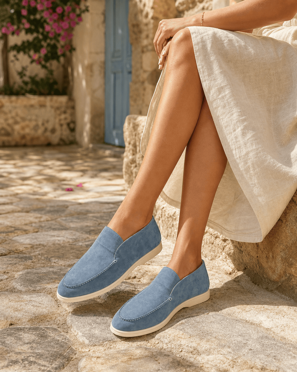 Loafers Signature Women's Suede Leather High-Top Slip-On Boots