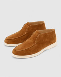 Loafers Signature Women's Suede Leather High-Top Slip-On Boots