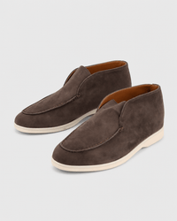 Loafers Signature Women's Suede Leather High-Top Slip-On Boots