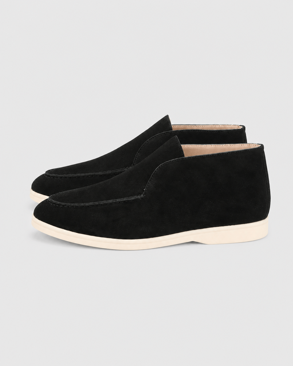 Loafers Signature Women's Suede Leather High-Top Slip-On Boots