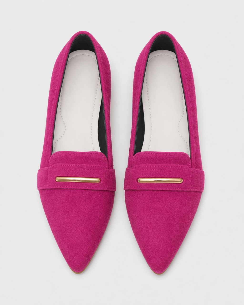 Loafers Signature Women's Velvet-Effect Pointed-Toe Flats