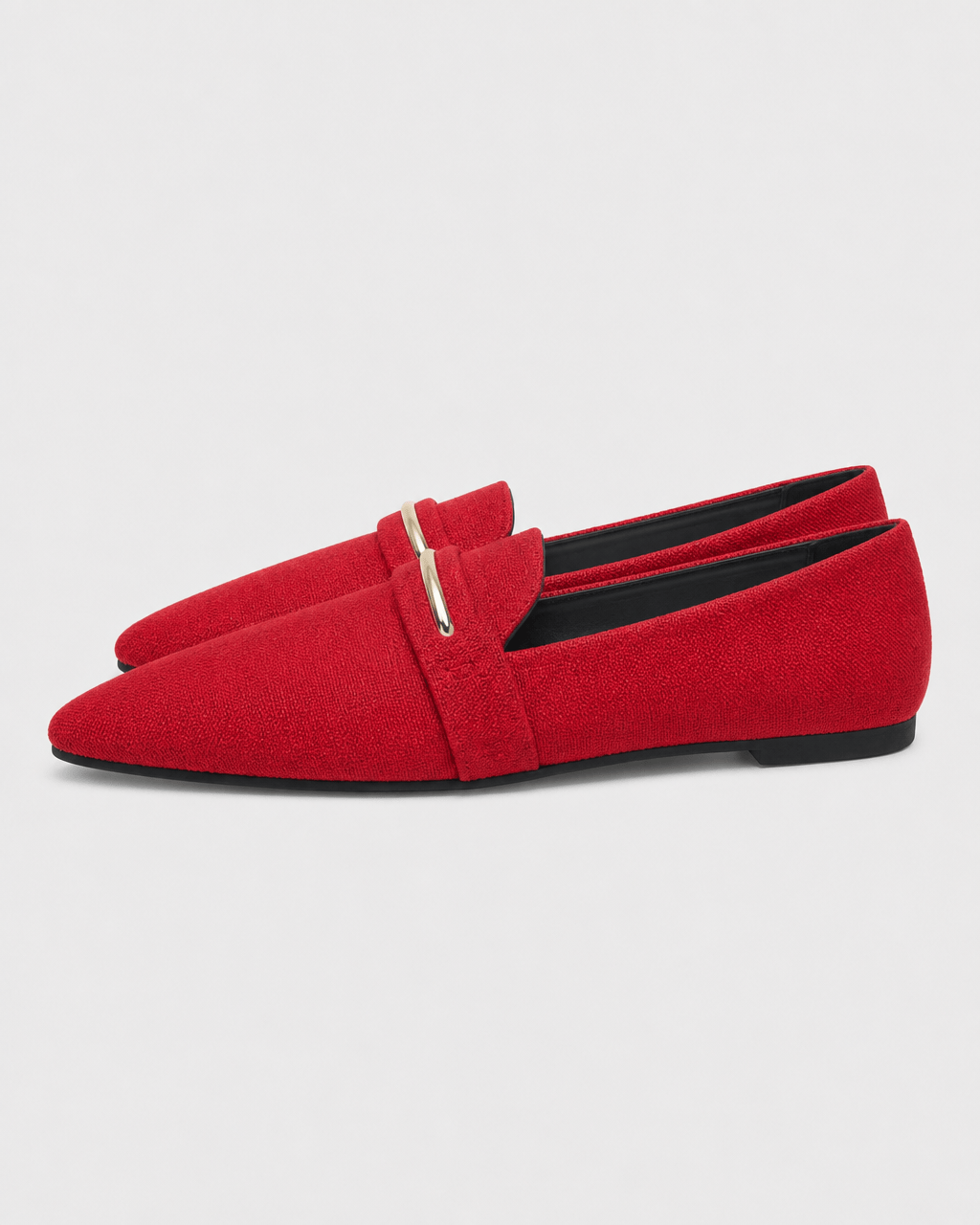 Loafers Signature Women's Velvet-Effect Pointed-Toe Flats