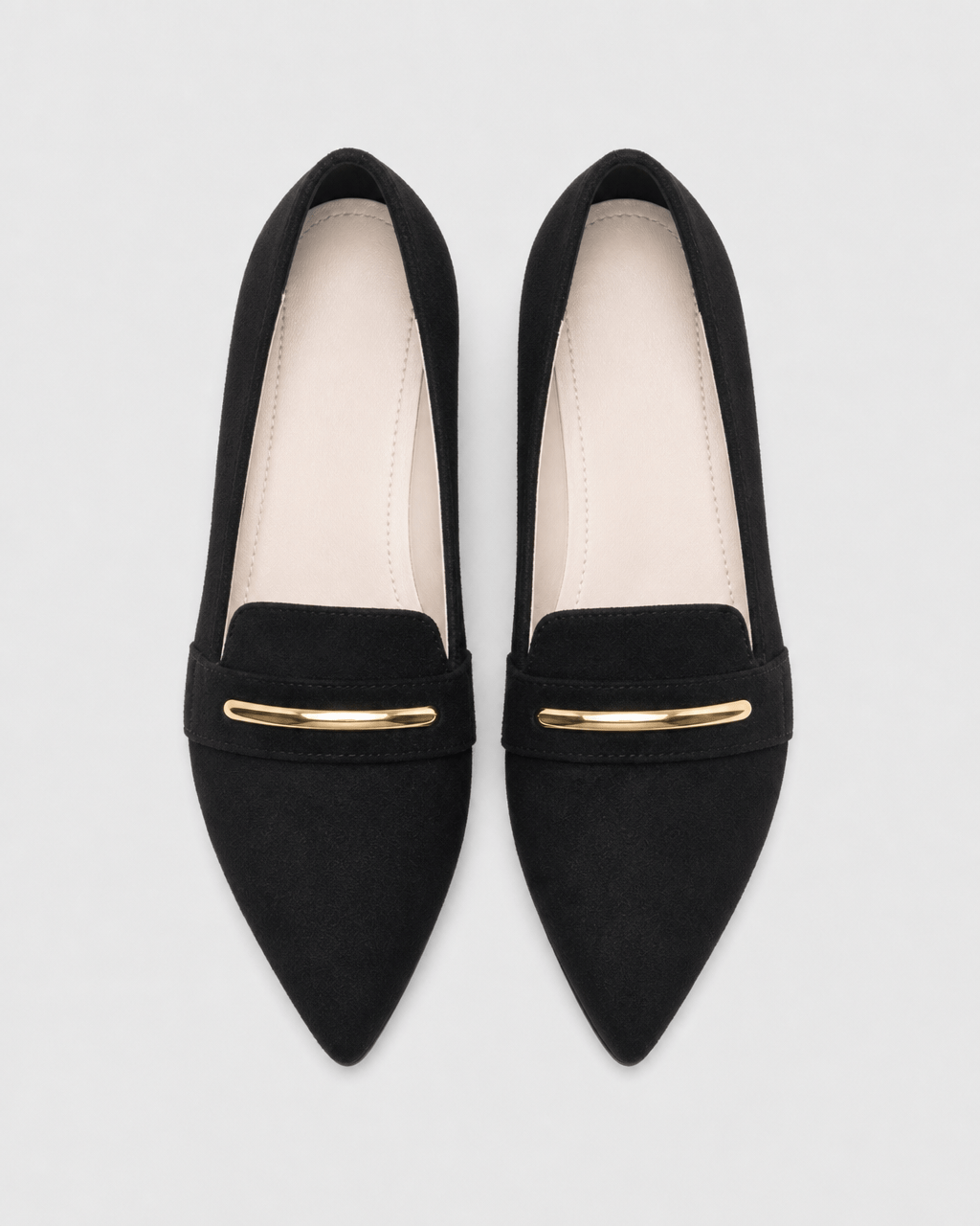 Loafers Signature Women's Velvet-Effect Pointed-Toe Flats