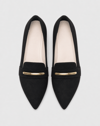 Loafers Signature Women's Velvet-Effect Pointed-Toe Flats