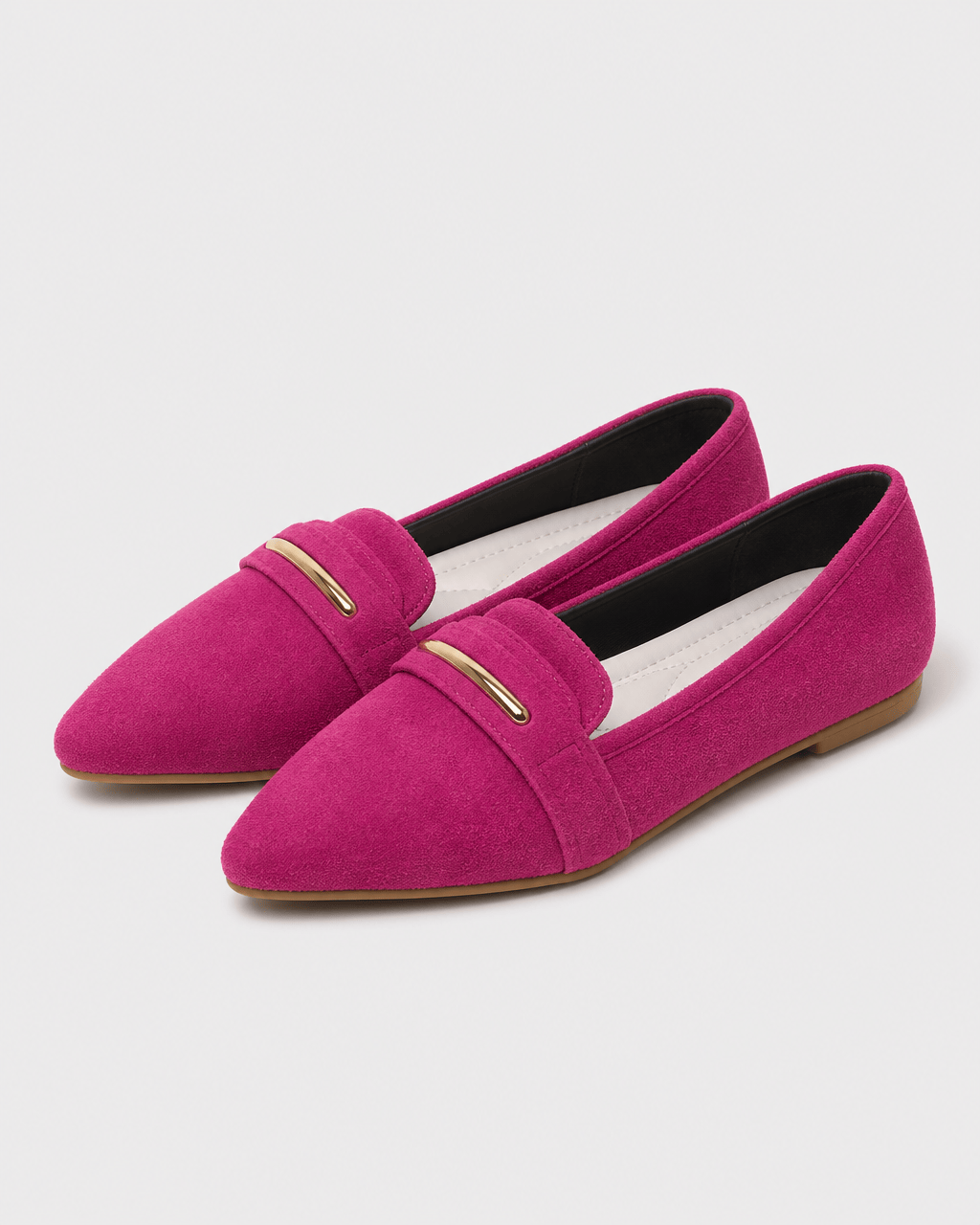 Loafers Signature Women's Velvet-Effect Pointed-Toe Flats