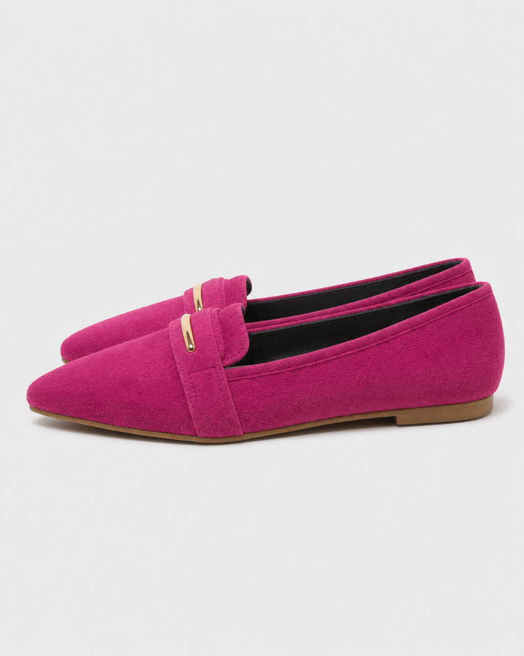 Loafers Signature Women's Velvet-Effect Pointed-Toe Flats