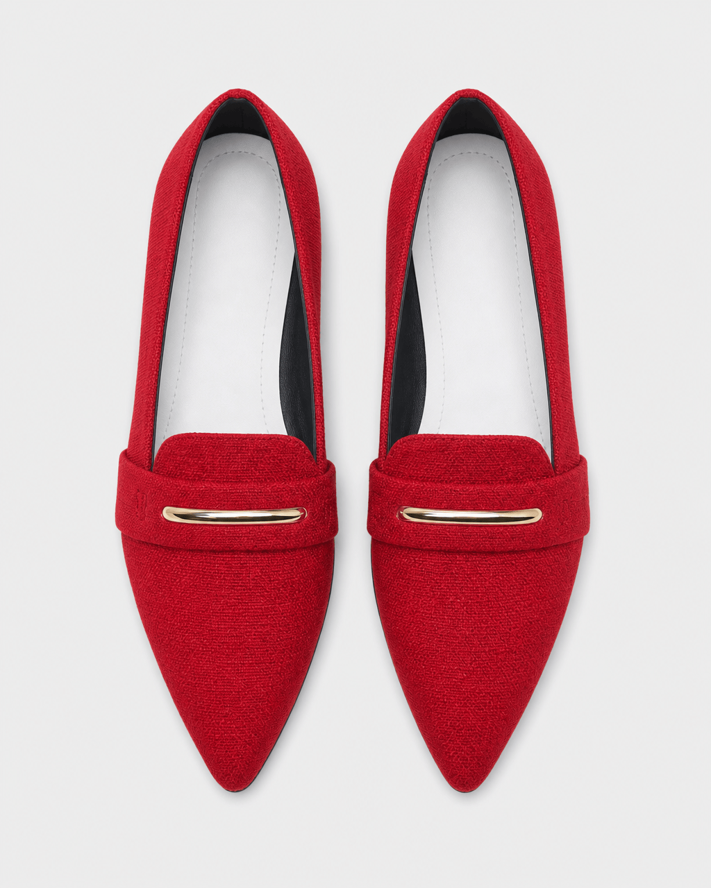 Loafers Signature Women's Velvet-Effect Pointed-Toe Flats