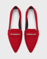 Loafers Signature Women's Velvet-Effect Pointed-Toe Flats
