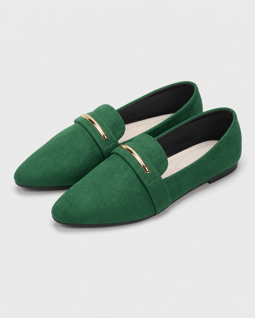 Loafers Signature Women's Velvet-Effect Pointed-Toe Flats