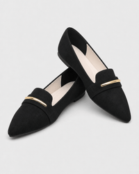 Loafers Signature Women's Velvet-Effect Pointed-Toe Flats