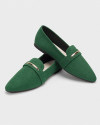 Loafers Signature Women's Velvet-Effect Pointed-Toe Flats
