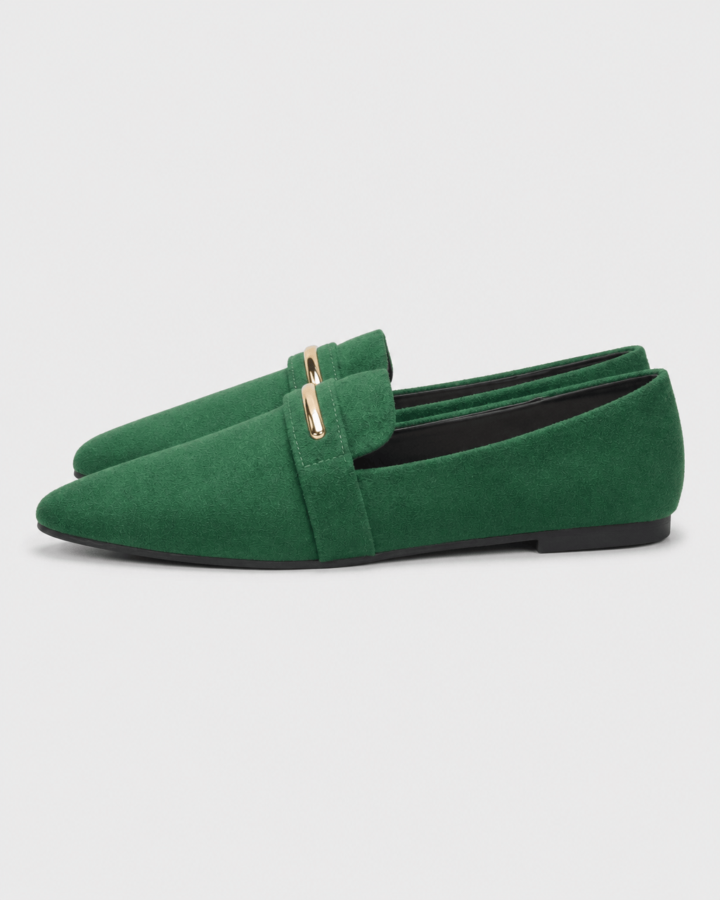 Loafers Signature Women's Velvet-Effect Pointed-Toe Flats