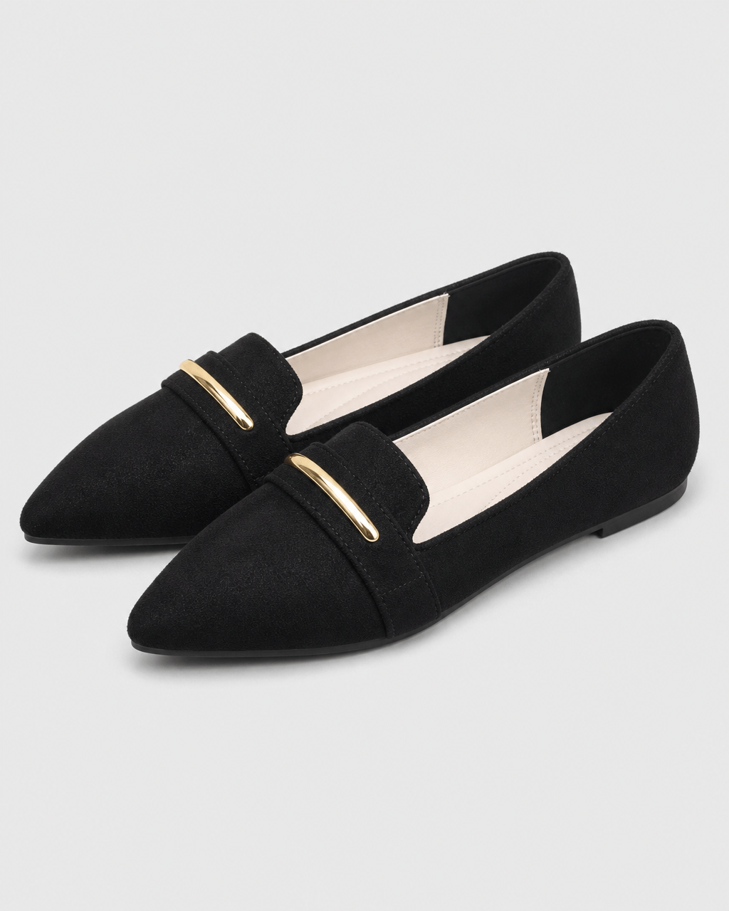 Loafers Signature Women's Velvet-Effect Pointed-Toe Flats