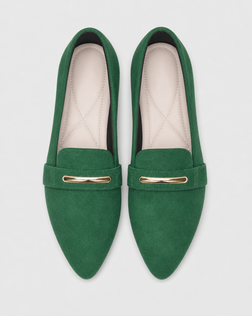 Loafers Signature Women's Velvet-Effect Pointed-Toe Flats