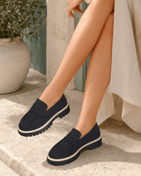 Loafers Signature Women's Cow Suede Thick-Soled Loafers