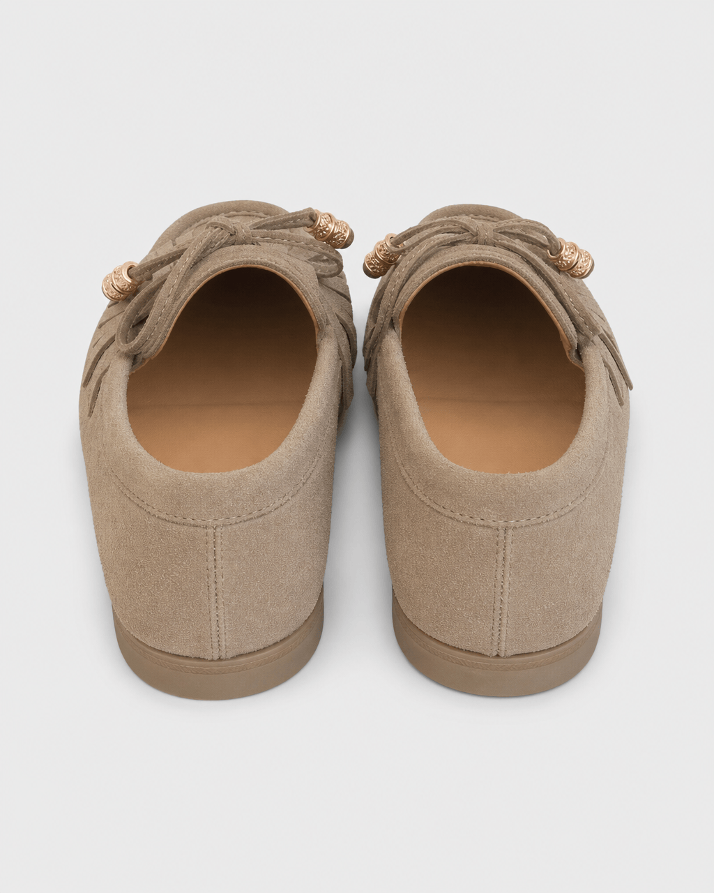 Loafers Signature Women's Cow Suede Fringe Flats